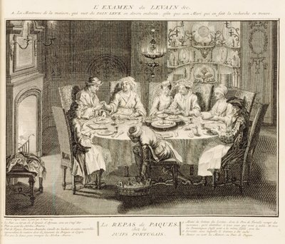Portuguese Jews Celebrating the Feast of Passover, illustration from 